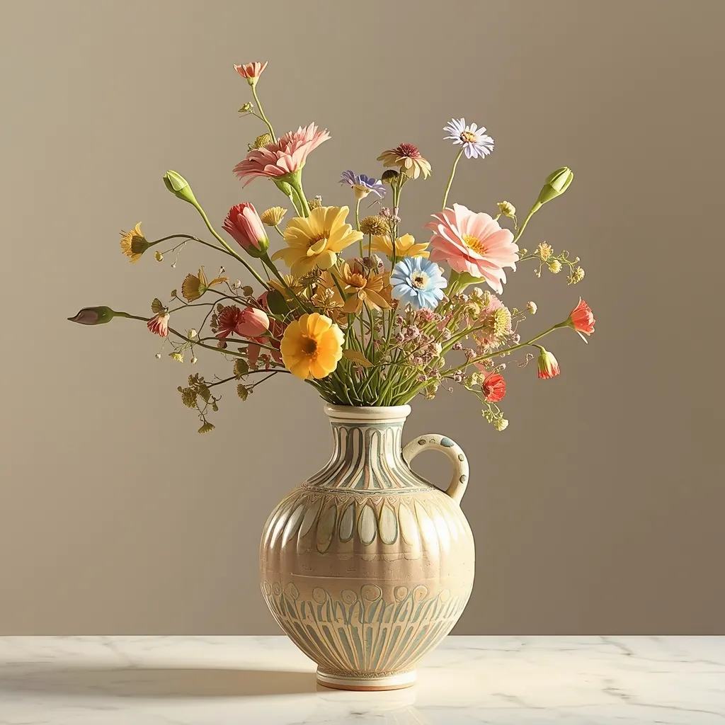 vaas met bloemen arrangement